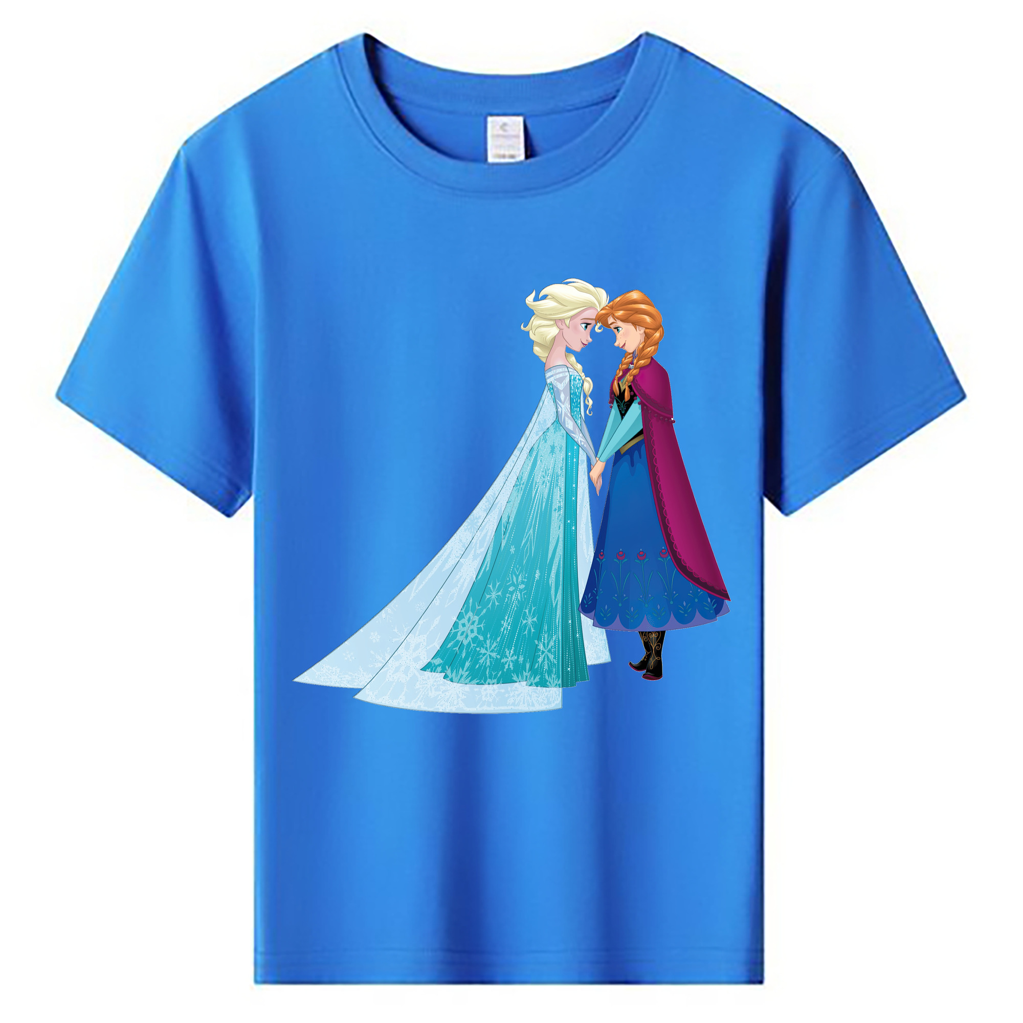 （画像用） アナと雪の女王 アンナ エルサ Frozen Anna Elsa 綿100％キッズTシャツ（フロントプリント）
